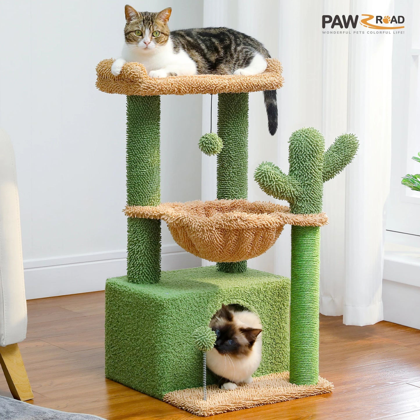 PAWZ Road 4In1 Cat Tree Indoor Condo And Cozy Perch