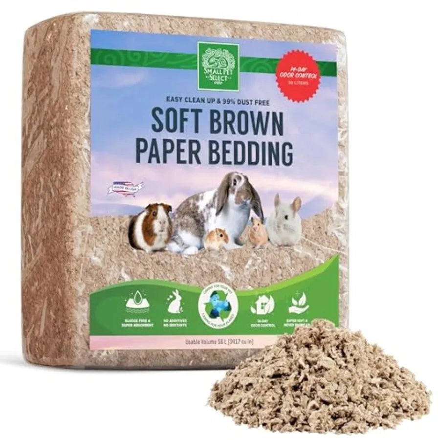 Premium Small Animal Bedding Natural Soft Paper For Rabbits Made In USA