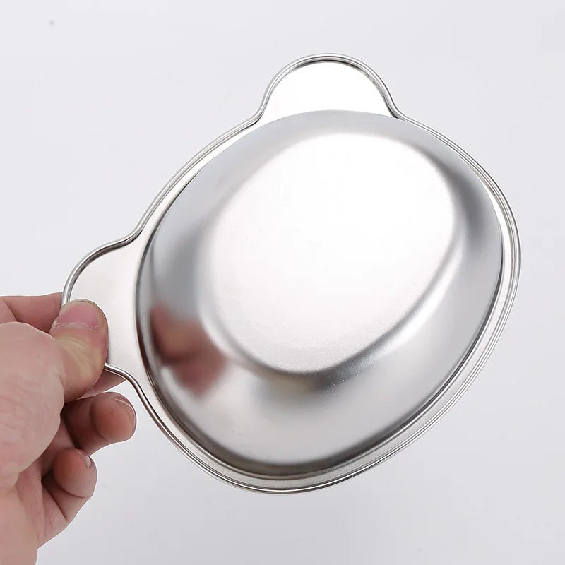 Booteely Tilted Stainless Steel Cat Food Bowls With Metal Stand