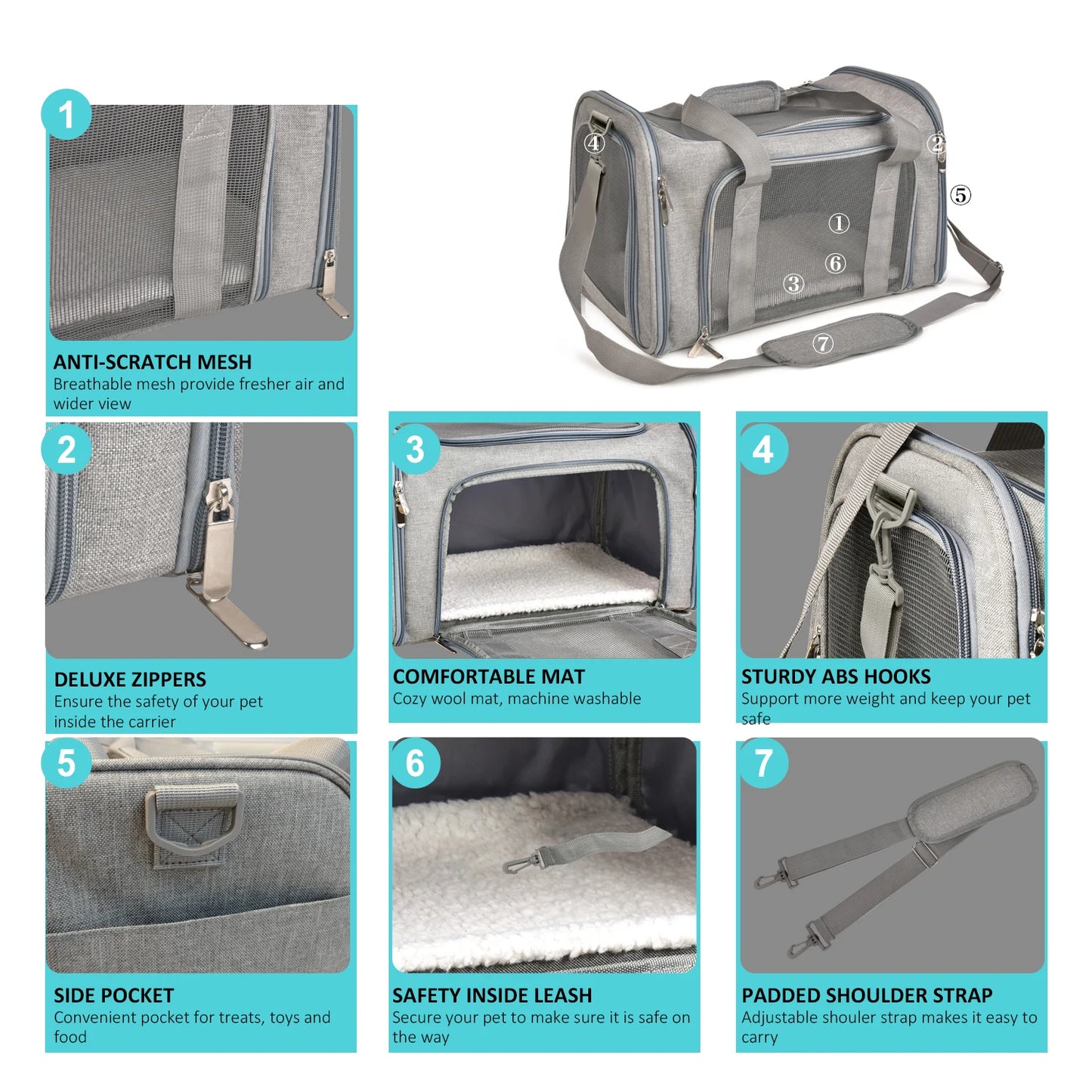 Soft Sided Dog Carrier Backpack For Pets Airline Approved