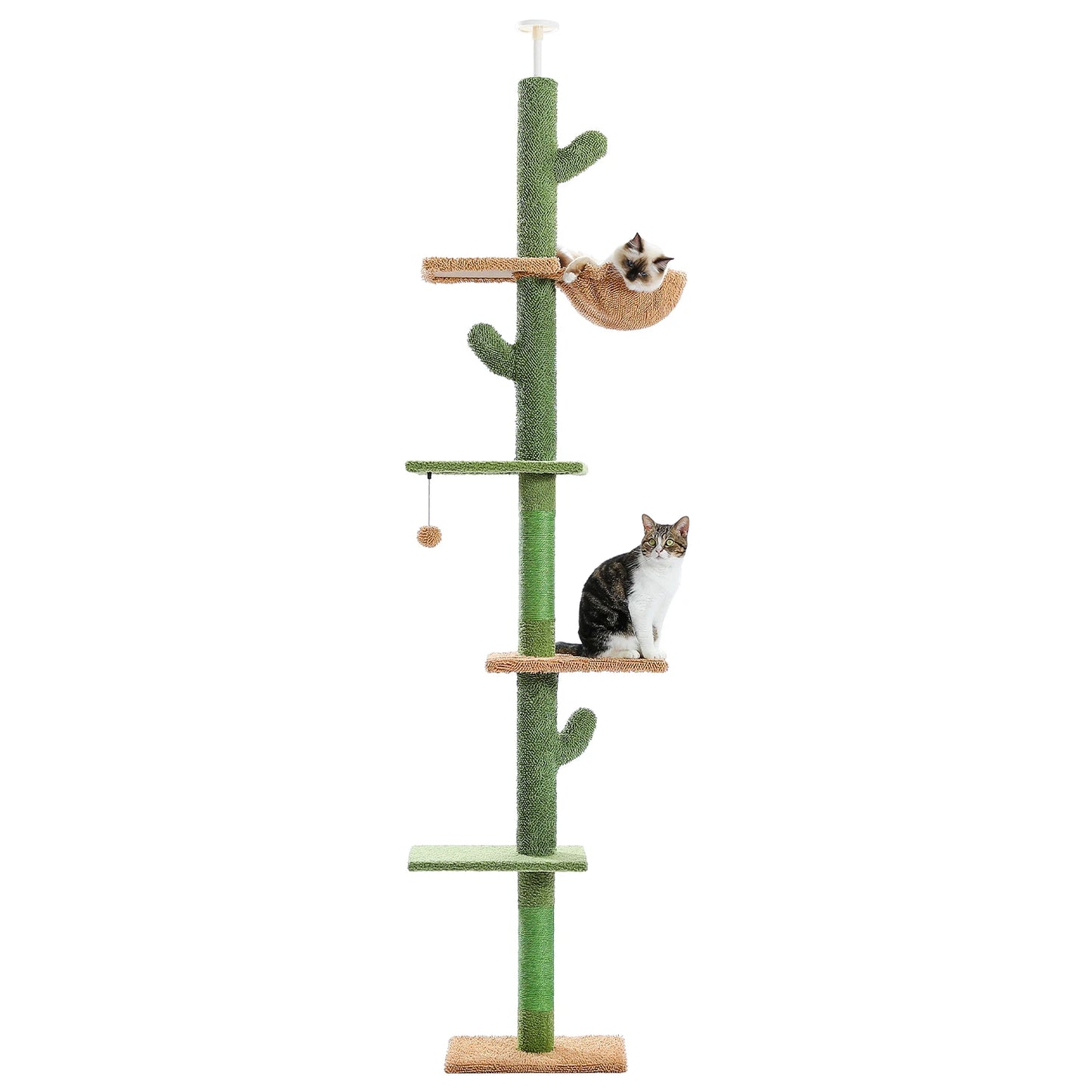 PAWZ Road Cat Tree 5 Tier Floor To Ceiling Tower With Hammock