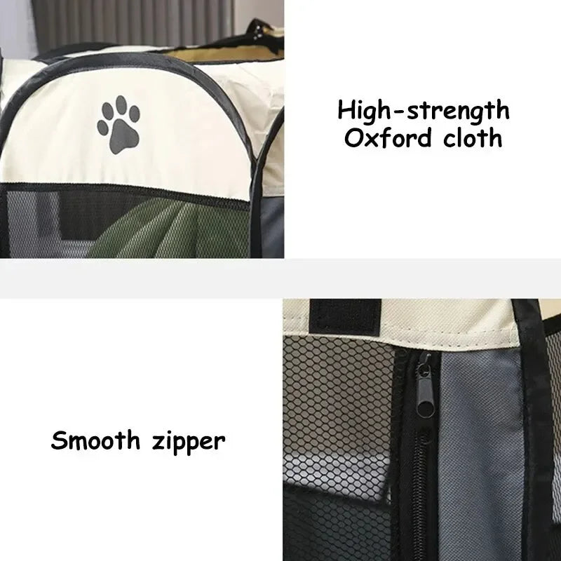 Portable Foldable Pet Tent Kennel Outdoor Octagonal Fence For Dogs And Cats